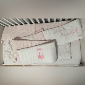 Baby Padded Cushioned Liners Crib Pads, for girls